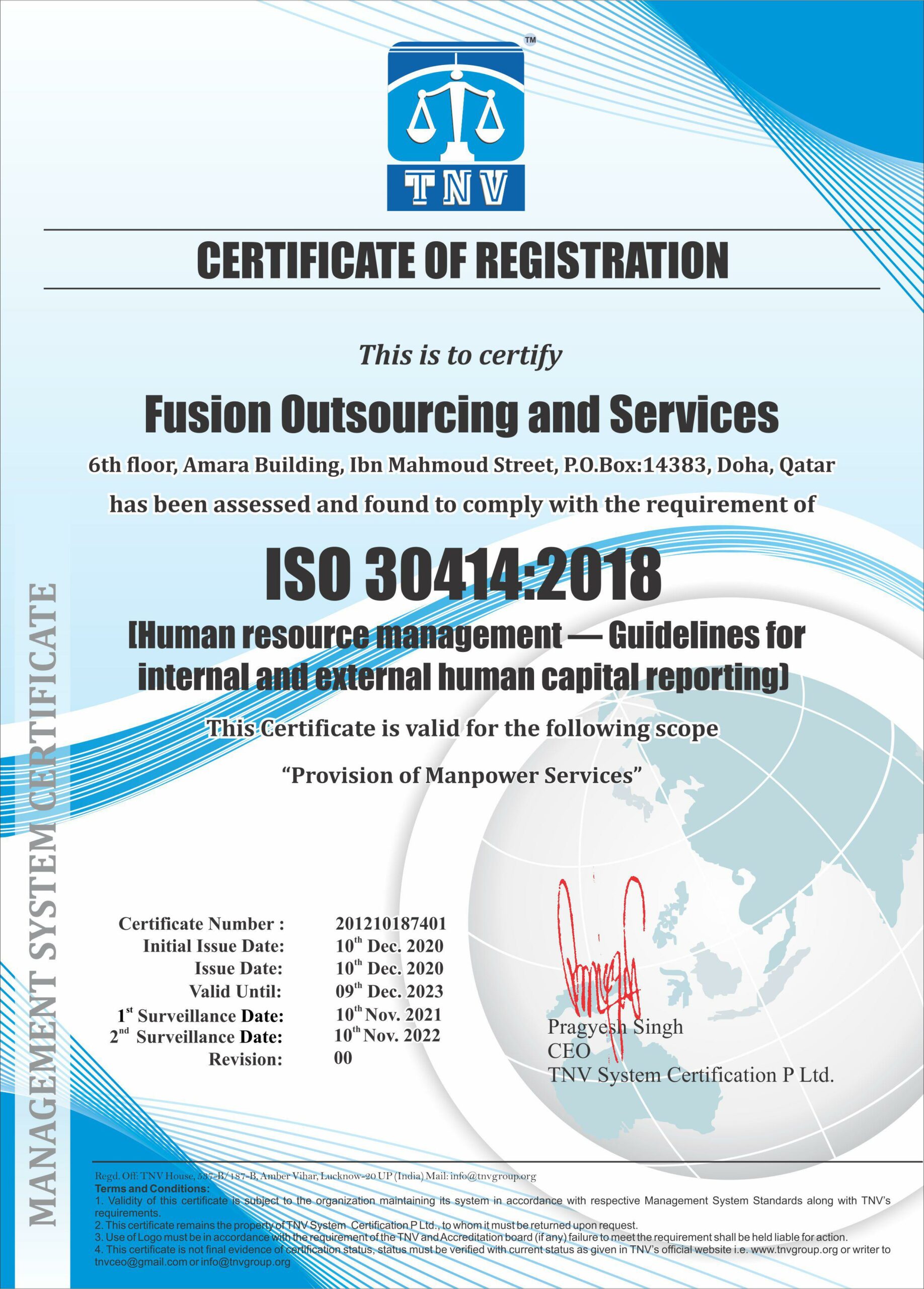 ISO 30414:2018 <br> Human Resource Management — Guidelines For Internal & External Human Capital Reporting