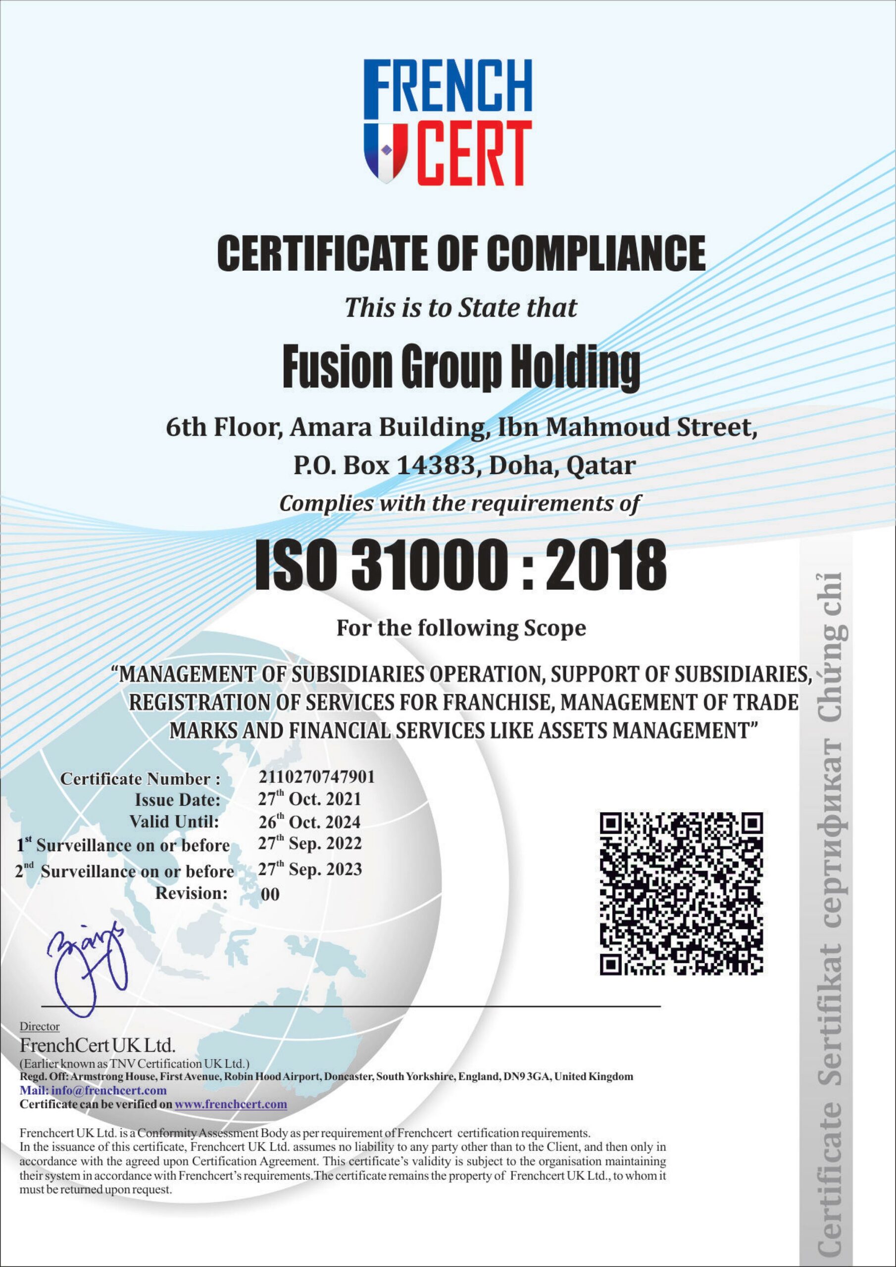 ISO 31000:2018 <br> Risk Management