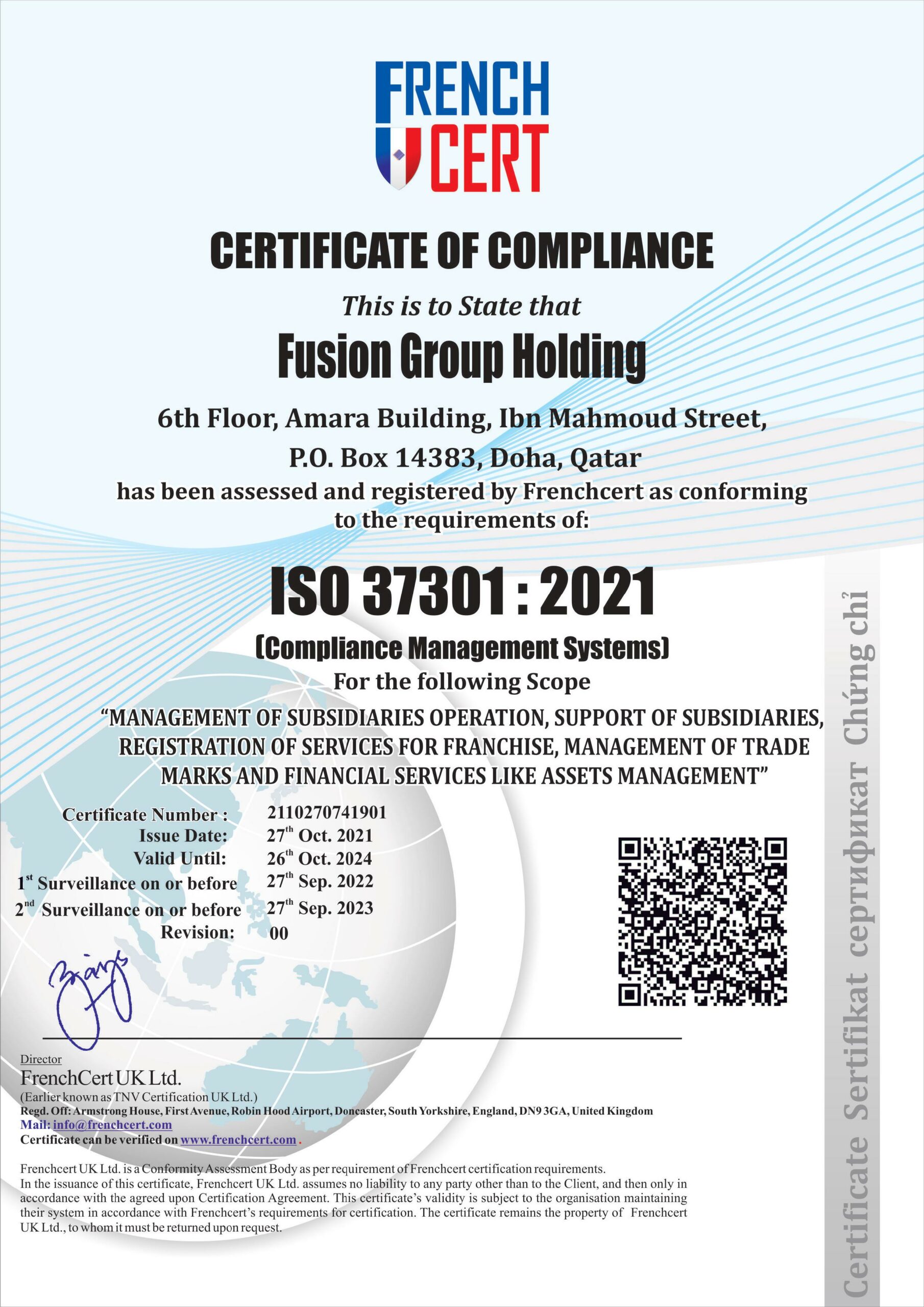 ISO 37301 : 2021 - Compliance Management System