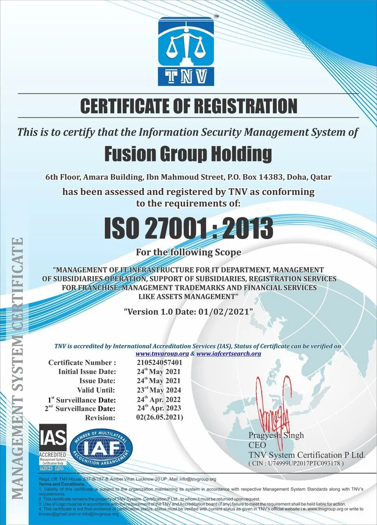 ISO 27001: 2013 Information Security Management