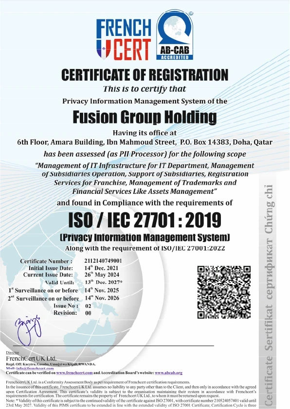 ISO / IEC 27701 : 2019 Privacy Information Management System